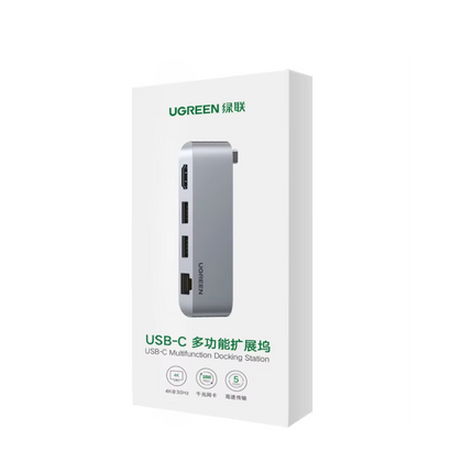 Adaptador 4 en 1 USB-C Hub con HDMI-4k, RJ45, USB 3.0 Ugreen