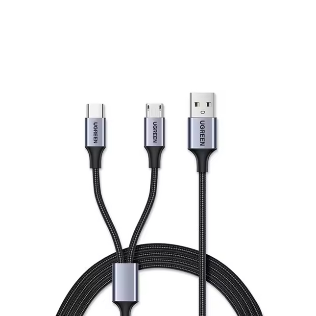 Cable 2 en 1 USB-A a USB-C y Micro USB 1 metro Ugreen