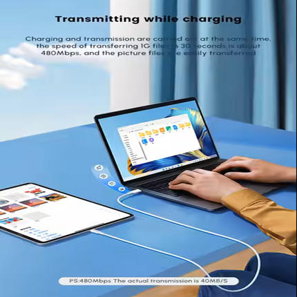 Cable Carga Rapido USB-C a USB-c 3A, PD60W, 2M Ugreen
