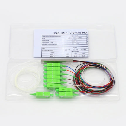 Divisor PLC Monomodo 1x8 SC/APC 1 Metro