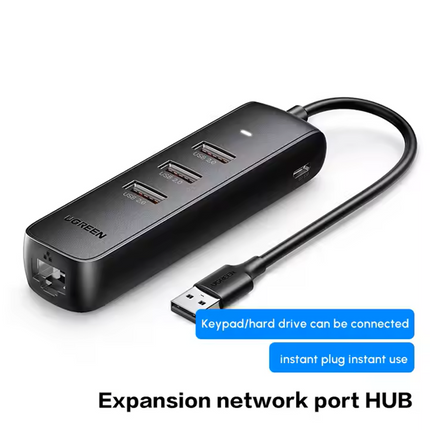 Hub USB 3.0 5 en 1 USB 3.0x3  RJ45x1 Ugreen