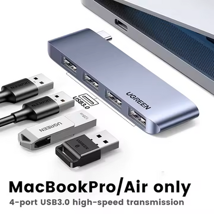 Adaptador 4 en 1 USB-C a USB 3.0x4 Ugreen