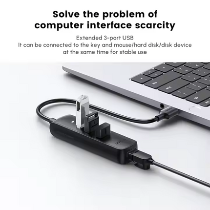 Hub USB 3.0 5 en 1 USB 3.0x3  RJ45x1 Ugreen