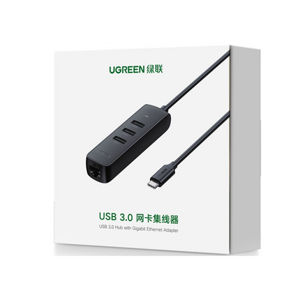 Hub USB-C 3.0 4 en 1 USB 3.0x3  RJ45x1 Ugreen