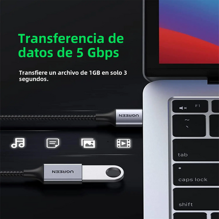 Cable Extension USB 3.0 macho a hembra Ugreen 5 Metros