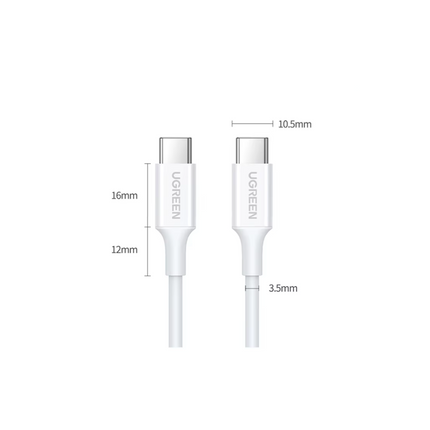 Cable Carga Rapido USB-C a USB-c 3A, PD60W, 2M Ugreen