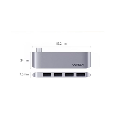 Adaptador 4 en 1 USB-C a USB 3.0x4 Ugreen