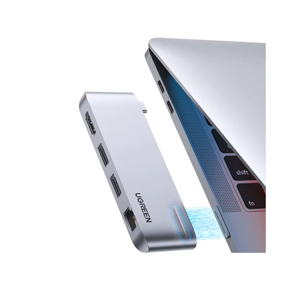 Adaptador 4 en 1 USB-C Hub con HDMI-4k, RJ45, USB 3.0 Ugreen