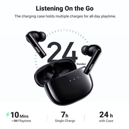 Audífonos HiTune T3 UGREEN, cancelación de ruido, Bluetooth, TWS deportivos impermeables