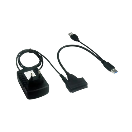Adaptador Sata USB 3.0 para SSD y HDD 2.5" 3.5", adaptador de corriente 12V
