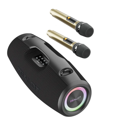 Parlante Inalámbrico Zealot S78 2 micrófonos IP67 100W