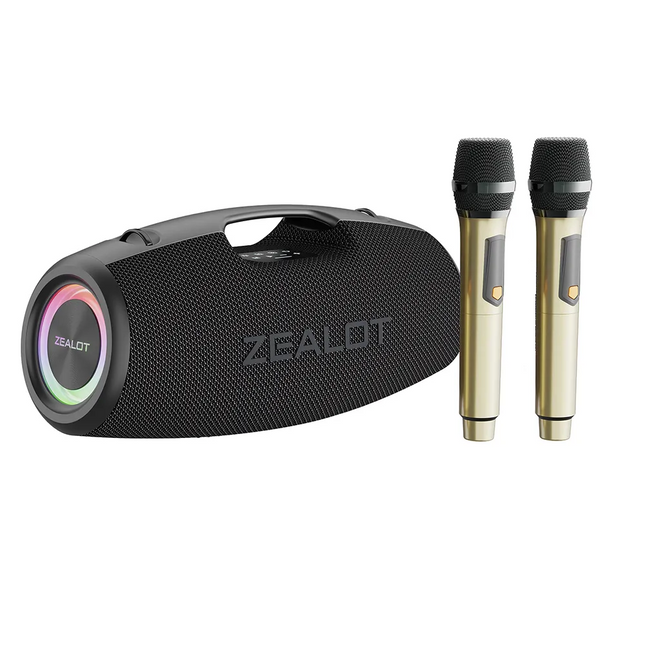 Parlante Inalámbrico Zealot S78 2 micrófonos IP67 100W