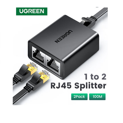 Adaptador-Divisor RJ45 de 1 a 2, Acoplador de Conector para PC, Laptop, enrutador de TV